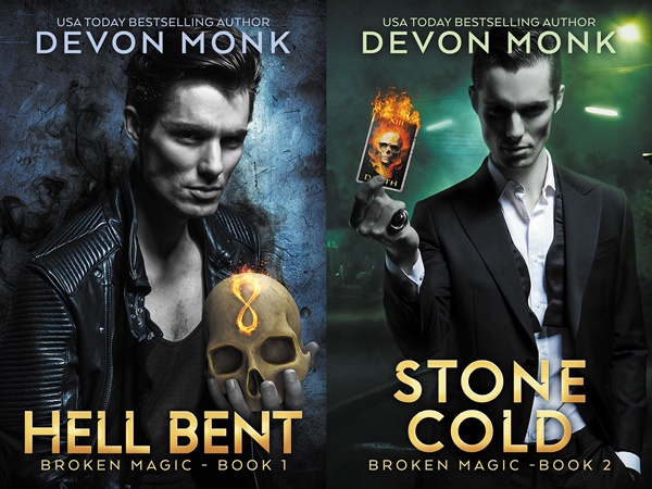 Book covers of Hell Bent and Stone Cold